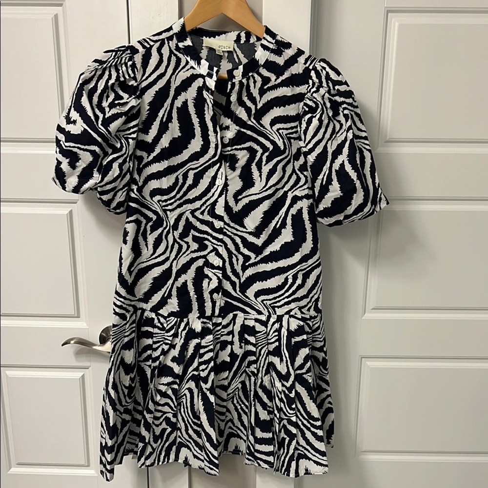 NWT Pinch Whitman Stylish Zebra Print Dress with pockets!